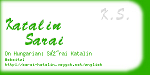 katalin sarai business card